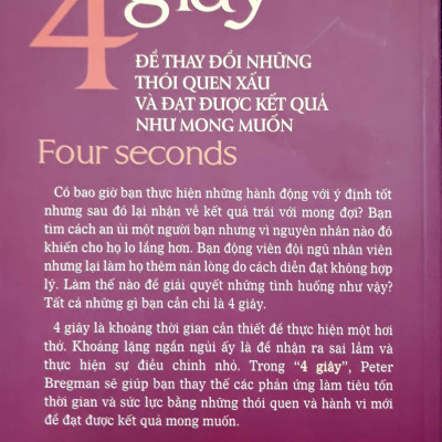 4 Giây - Để Thay Đổi Những Thói Quen Xấu - Peter Bregman - Vanlangbooks