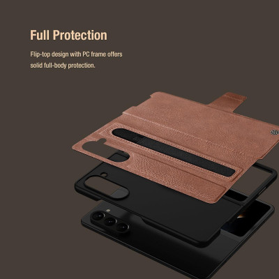 Bao da cho Galaxy Z Fold 6 Nillkin Aoge có nhét bút - hàng chính hãng