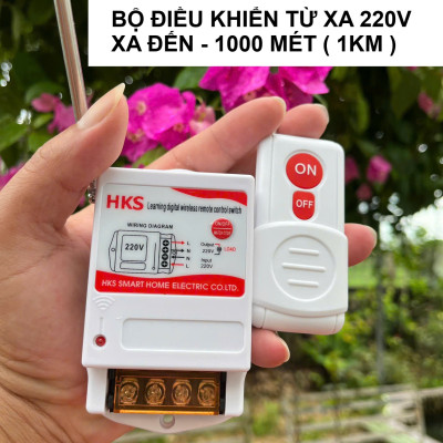 Bộ Điều Khiển Từ Xa 220V Máy Bơm Nước, Đèn – Tầm Xa 1–5KM, Công Suất Lớn 40A 3000W