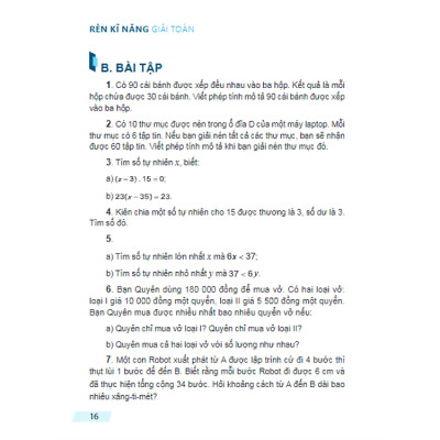Sách - Rèn Kĩ Năng Giải Toán Lớp 6 - Tập 1 - ML