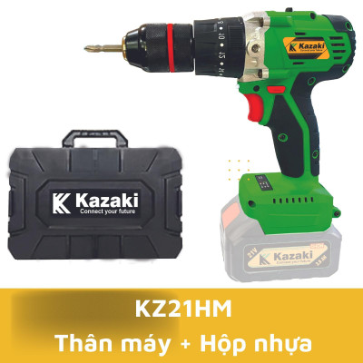 THÂN MÁY KHOAN PIN (MOTOR TỪ) 13MM KAZAKI KZ21HM (CHÂN PIN MAKITA )- HÀNG CHÍNH HÃNG