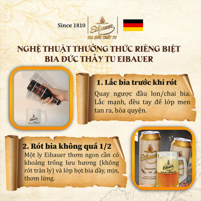 [SINCE 1810] Hộp Quà Tết - Thùng Đức Thầy Tu Eibauer Vàng 5.2 Độ - Lên Men Tự Nhiên, Nhập Khẩu Chính Hãng