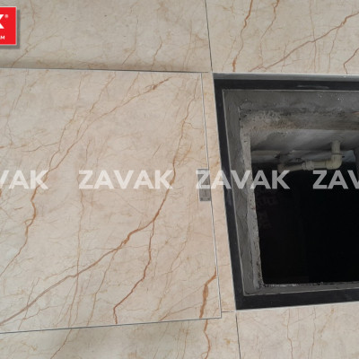 [BẢO HÀNH 2 NĂM] Nắp bể nước ngầm Zavak MHI-70 dùng trong nhà, KT70x70cm, lát gạch dày 1.2cm, chịu tải xe máy, inox 304