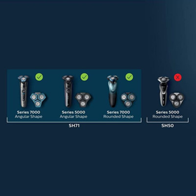 Bộ 3 lưỡi dao cạo râu Philips SH71 dungf cho Serial 5000 và 7000 mặt vuông 