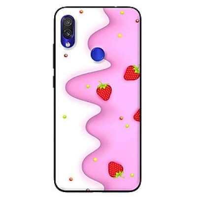 Ốp in cho 	Xiaomi Redmi Note 7 Họa Tiết Dâu - Hàng chính hãng