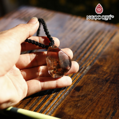 Mặt dây chuyền đá thạch anh ưu linh rêu mệnh hỏa, mộc - Ngọc Quý Gemstones