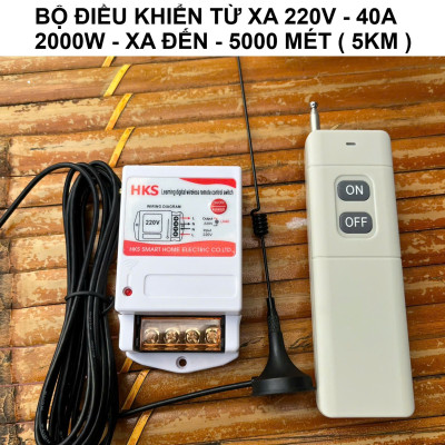 Bộ Điều Khiển Máy Bơm Nước , Điện Đèn Từ Xa 220V – Khoảng Cách 1–5KM Công Suất Lớn 40A 3000W