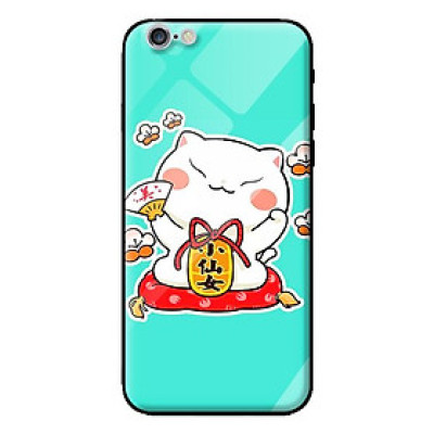 Ốp kính cường lực cho iPhone 6 Plus mẫu MÈO 85 - Hàng chính hãng