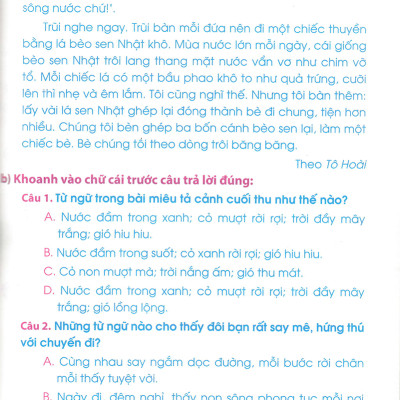Phiếu Ôn Tập Cuối Tuần Tiếng Việt Lớp 4 (Theo Chương Trình Giáo Dục Phổ Thông Mới) _ML