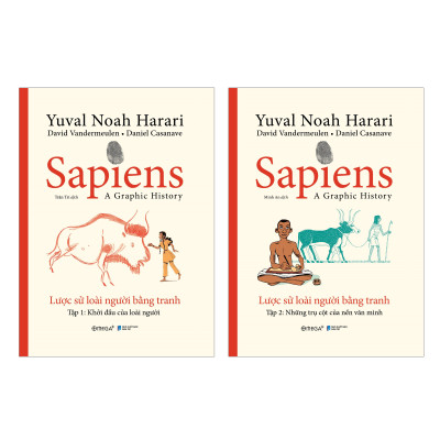 ComboSAPIENS - LƯỢC SỬ LOÀI NGƯỜI BẰNG TRANH Tập 1 và Tập 2
