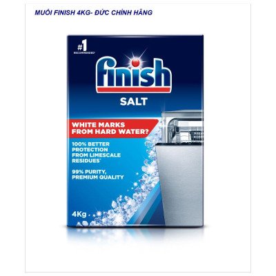 Muối rửa chén FINISH cao cấp 4kg- Nhập khẩu Châu Âu ,chống cặn canxi