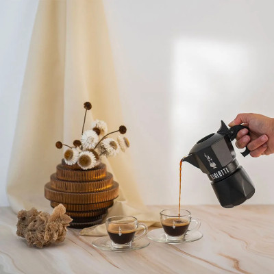 ẤM PHA CÀ PHÊ CÓ LỚP CREMA BIALETTI BRIKKA NOIR 2 CUP