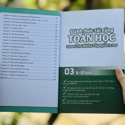 Sách Đánh Thức Tài Năng Toán Học 1, 2, 3, 4 ( Combo 4 Cuốn ) - Tổng hợp kiến thức toán học lớp 1 đến lớp 5, Hiệu sách Genbooks, bìa mềm