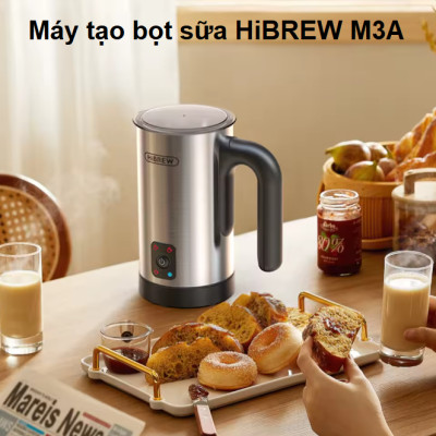 Máy tạo bọt sữa Nóng và Lạnh 4 trong 1 thương hiệu Mỹ HiBREW M3A cao cấp - Hàng Chính Hãng