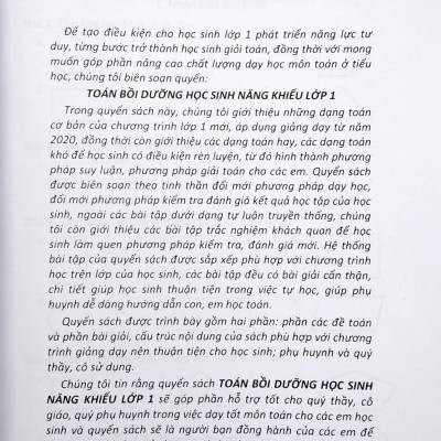Toán Bồi Dưỡng Học Sinh Năng Khiếu 1 (Theo Chương Trình Tiêu Học Mới)