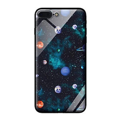 Ốp kính cường lực cho iPhone 8 Plus Họa Tiết Vệ Tinh - Hàng chính hãng