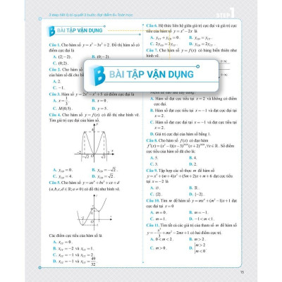 Sách Combo 3 STEP khối A – Tiết lộ bí quyết 3 bước đạt điểm 8+ Toán Lý Hóa - Megabook