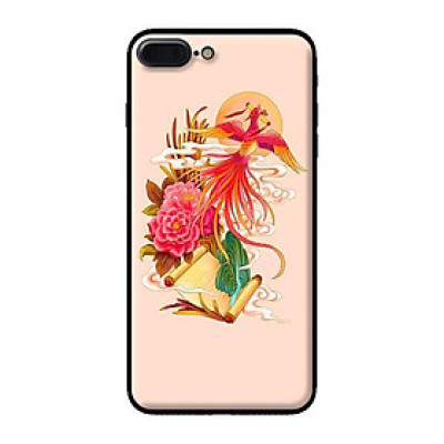 Ốp in cho iPhone 7 Plus Phượng Hoàng Nền Hồng - Hàng chính hãng