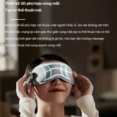 Máy massage mắt nóng và lạnh công nghệ 3Dsuit và VibWave Philips PPM3101E - Hàng Nhập Khẩu