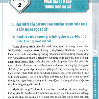 Sách Tổ Chức Dạy Học Trải Nghiệm Trong Môn Lịch Sử Và Địa Lí THCS - Phần Địa Lí (Theo Chương Trình GDPT 2018 Và SGK Mới)