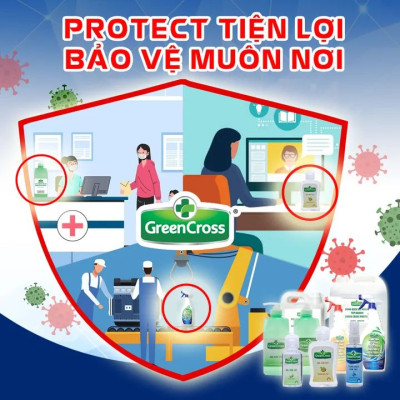 Combo GEL rửa tay kháng khuẩn vượt trội Green Cross Can 5L Tiết kiệm