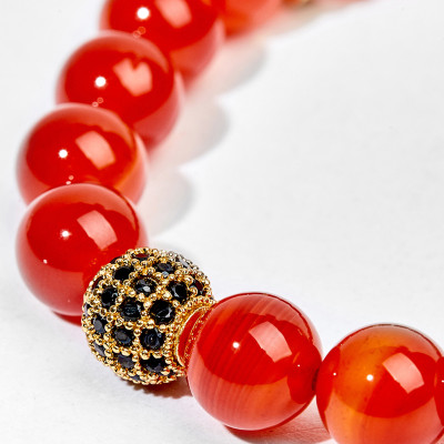 Vòng tay đá thiên nhiên phối charm 3 charm si size hạt 8mm - Ngọc Quý Gemstones