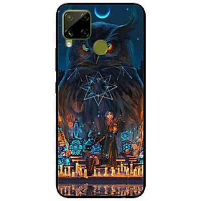 Ốp lưng dành cho Realme C15 mẫu Cú Đen