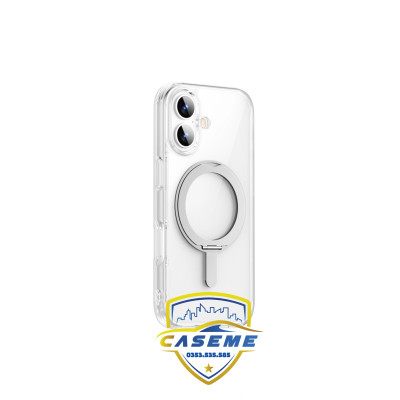 Ốp Lưng Wi wu IShield Ultra MCC-201 Cho iPhone 17, iPhone Air, iPhone 17 Pro, iPhone 17 Pro Max – Trong Suốt, Chống Sốc, Nam Châm, Giá Đỡ 360°  - Hàng Nhập Khẩu