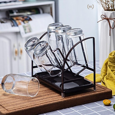 GIÁ ÚP CỐC SƠN TĨNH ĐIỆN CHỐNG TRƠN CÓ KHAY HỨNG NƯỚC HOME LUXURY DECOR | ÚP CỐC NÂU