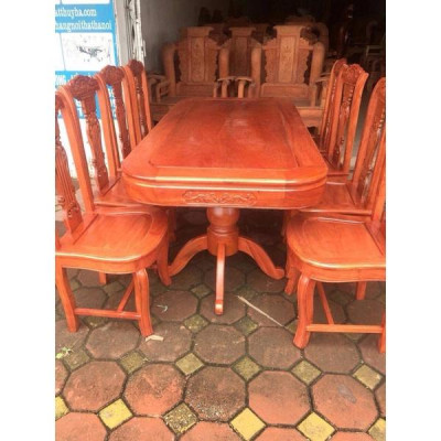 Bộ bàn ghế phòng ăn gỗ xoan đào