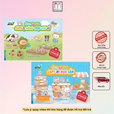 Sách - Dán Hình Capy - Tặng Kèm 2 Phòng Sticker 3D - Combo 4 Cuốn - Minh Thắng