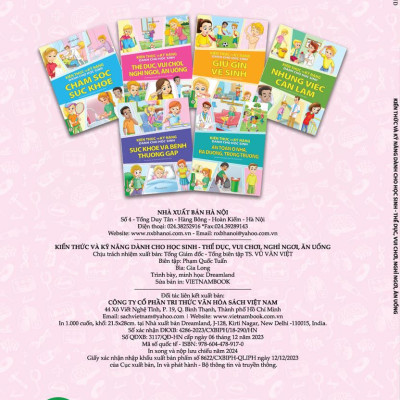 Combo 4 Quyển Kiến Thức Và Kỹ Năng Dành Cho Học Sinh: Chăm Sóc Sức Khỏe + Thể Dục, Vui Chơi, Nghỉ Ngơi, Ăn Uống + Những Việc Cần Làm + Sức Khoẻ Và Bệnh Thường Gặp