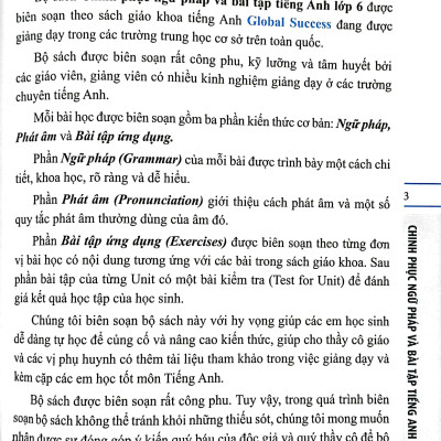 Global Success - Chinh Phục Ngữ Pháp Và Bài Tập Tiếng Anh Lớp 6 - Tập 2 (Có Đáp Án)