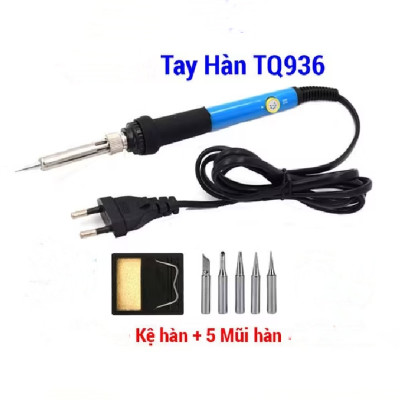 Mỏ hàn thiếc chỉnh nhiệt  tặng kèm 5 mũi hàn 