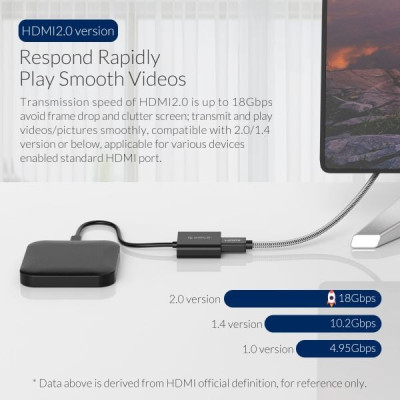 Cáp HDMI ORICO HD501-150-BK - chuẩn 2.0 1080P/60Hz (dây dù) 15 mét - Hàng Chính Hãng