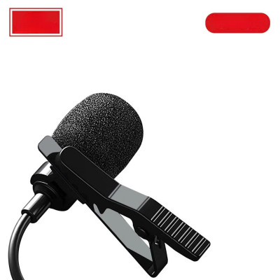 Mic Thu Âm Chân 3.5mm Dành Cho Điện Thoại, Máy Quay, Máy Trợ Giảng Kèm Jack Tai Nghe 3.5mm Micro - Hàng Chính Hãng