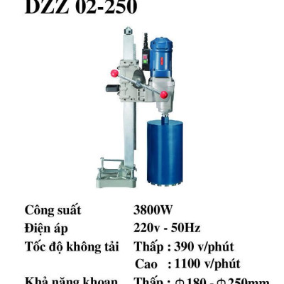 MÁY KHOAN RÚT LÕI 3800W DONGCHENG DZZ02-250 - HÀNG CHÍNH HÃNG