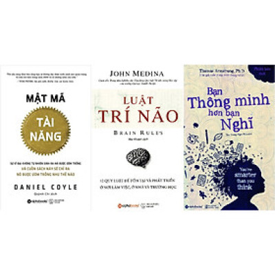 Combo Tìm Kiếm Và Phát Triển Tài Năng Của Bản Thân ( Mật Mã Tài Năng + Luật Trí Não  + Bạn Thông Minh Hơn Bạn Nghĩ ) (Tặng Notebook tự thiết kế)