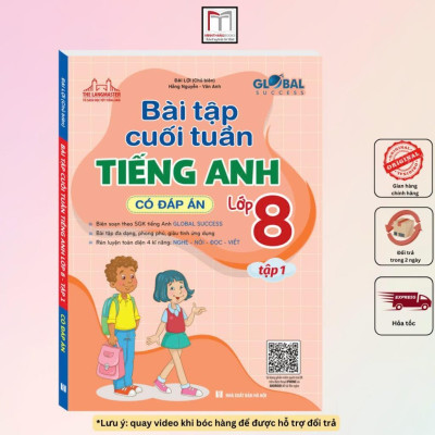 Sách - Global Success - Bài Tập Cuối Tuần Tiếng Anh Lớp 8 - Có Đáp Án - Minh Thắng