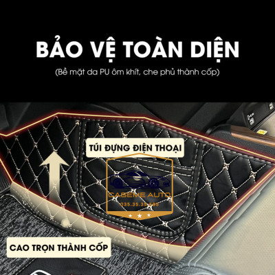 [FORD EVEREST] Thảm Trải Sàn, Lót Sàn Ô Tô 5D 6D Thiết Kế Theo Xe FORD EVEREST 2023 Chống Nước, Không Mùi - MẪU Ô VUÔNG - Hàng Chính Hãng