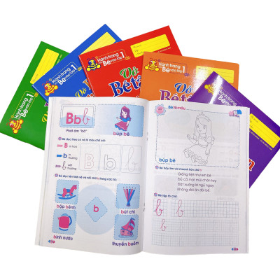 Sách - Hành Trang Cho Bé Vào Lớp Một Túi 6 Cuốn,Tập Tô,Tập Viết Chữ Cái Chữ Số ,Tặng 1 Cây Viết chì, 1 Chốt , 1 Gôm Tẩy