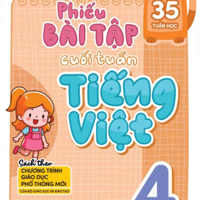 Combo Phiếu Bài Tập Cuối Tuần Toán + Tiếng Việt Lớp 4 (35 Tuần Học) (Bộ 2 Cuốn) - MEGA