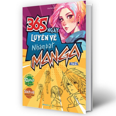 Sách - 365 Ngày Luyện Vẽ Nhân Vật Manga - Tập 2 - Megabook