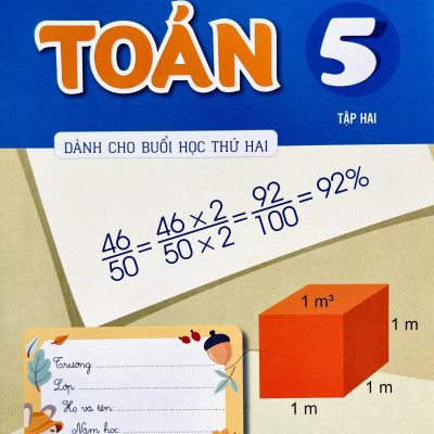 Sách - Combo 2 cuốn Toán lớp 5 tập 1+2 dành cho buổi học thứ hai (Kết nối tri thức với cuộc sống)
