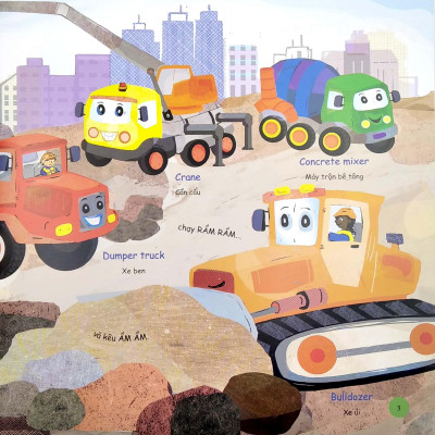 Busy Machines - Digger: Những Cỗ Máy Năng Nổ - Máy Đào Đất (Song Ngữ Anh - Việt)
