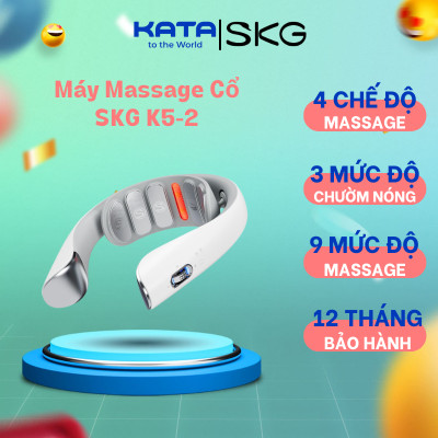 Máy Massage Cổ SKG K5-2 giúp giảm đau do thoái hóa, thoát vị đĩa đệm cổ, đau mỏi do sai tư thế với xung điện, chườm nóng