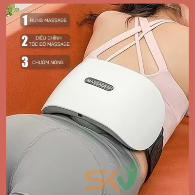Máy Massage Bụng tan Mỡ, Đai Massage Đánh Tan Mỡ Bụng Cao Cấp Có Đèn Hồng Ngoại Tích Hợp Đá Nóng Hymalaya Giúp tan mỡ bụng 