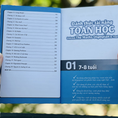 Sách Đánh Thức Tài Năng Toán Học 1, 2, 3, 4 ( Combo 4 Cuốn ) - Tổng hợp kiến thức toán học lớp 1 đến lớp 5, Hiệu sách Genbooks, bìa mềm