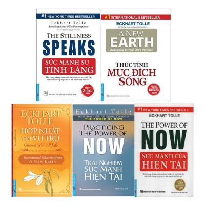 Sách - Bộ Sách Tác Giả Eckhart Tolle - Combo 5 Cuốn - First News