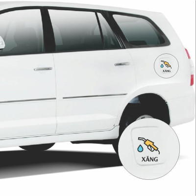 Tem phân biệt xăng, dầu, decal dán nắng bình xăng oil-1